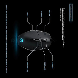 Universal Souris de jeu filaire ergonomique