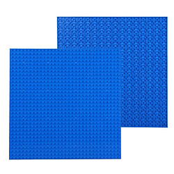 Wewoo 32 * 32 petites particules bricolage bloc de construction plaque inférieure 25,5 * 25,5 cm de mur accessoires jouets pour enfants bleu