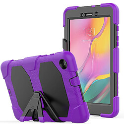 Coque en TPU + Silicone antichoc avec béquille violet pour votre Samsung Galaxy Tab A 8.0 Wi-Fi (2019) SM-T290/T295