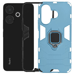 Avizar Coque pour Xiaomi Redmi 13 Anneau Support Antichoc Bleu Pâle pas cher