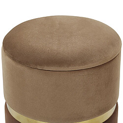 Acheter Beliani Pouf WICHITA Set de 2 Marron Velours