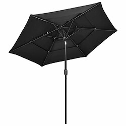 Avis Maison Chic Parasol Jardin | Parasol à 3 niveaux avec mat en aluminium Anthracite 2,5 m - GKD59791