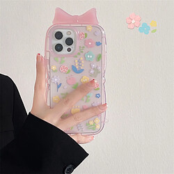 GUPBOO Étui pour iPhone13 étui de téléphone portable frais pour femme plein de petites fleurs cassées