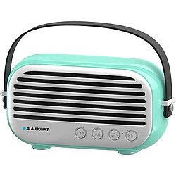 Blaupunkt ?TECHNOLOGIE DE DERNIERE HEURE? Combine un design vintage avec la dernière technologie en matière de son compatible Bluetooth 4.2 avec une portée de 10m. Comprend un câble de chargement USB et un câble AUX-IN.?RADIO? Il