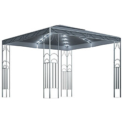 Maison Chic Tonnelle | Pergola avec guirlande lumineuse à LED 300x300 cm Anthracite -GKD10979