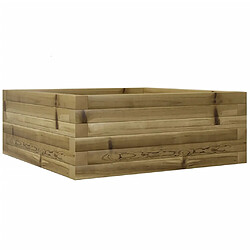 vidaXL Jardinière 60x60x23 cm bois de pin imprégné