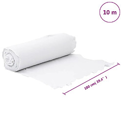 vidaXL Membrane géotextile blanc 1 x 10 m fibre de polyester pas cher