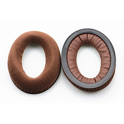 Avis Wewoo Coussinets Mousse 2 PCS Pour Sennheiser HD515 / HD555 / HD595 / HD598 / HD558 / PC360 Housse de coussin cache-oreilles en flanelle de rechange avec coussins de rembourrage coton ton sur brun