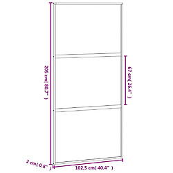 vidaXL Porte coulissante noir 102,5x205 cm verre trempé aluminium pas cher