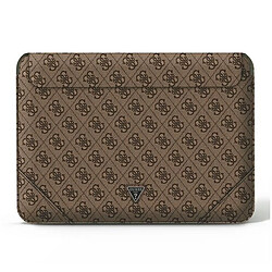 Guess Maroquinerie Guess 4G Uptown Triangle Logo Sleeve - Étui pour ordinateur portable 16" (Marron)