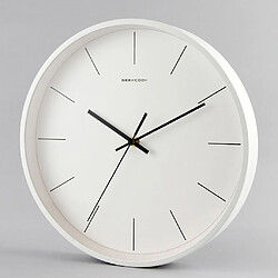 Avis Minimaliste moderne style 12 pouces silencieux non ticking horloge murale de quartz blanc