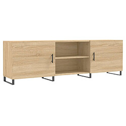 vidaXL Meuble TV chêne sonoma 150x30x50 cm bois d'ingénierie