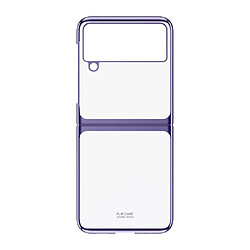 Coque en TPU antichoc, galvanoplastie violet pour votre Samsung Galaxy Z Flip 5G