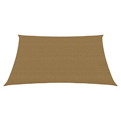 Helloshop26 Voile d'ombrage 160 g/m² 2 x 2,5 m PEHD taupe 02_0009300