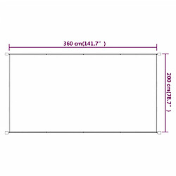 vidaXL Auvent vertical Terre cuite 200x360 cm Tissu oxford pas cher