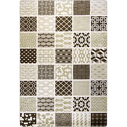 Mani Textile Tapis Carreaux de ciment Marron