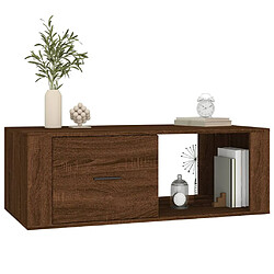 Avis vidaXL Table basse Chêne marron 100x50,5x35 cm Bois d'ingénierie