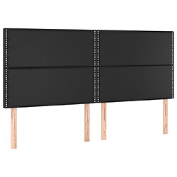 Avis vidaXL Tête de lit à LED Noir 180x5x118/128 cm Similicuir