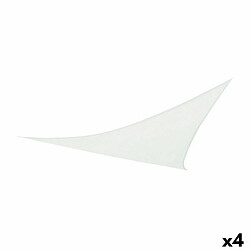 Auvent Aktive Triangulaire 360 x 0,5 x 360 cm Polyester Blanc (4 Unités)