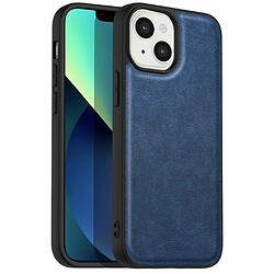 Coque en TPU + PU anti-rayures, rétro pour votre iPhone 13 mini 5.4 pouces - bleu