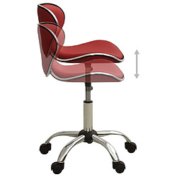 Acheter Helloshop26 Chaise fauteuil siège de bureau informatique étude similicuir rouge 02_0024059