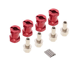 Roue 12mm Hex Hub 17mm Extension Adaptateur plus long Combiner pour RC voiture rouge pas cher