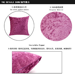 Acheter 45x45cm douce housse de coussin taie d'oreiller en peluche pour voiture décor canapé magenta