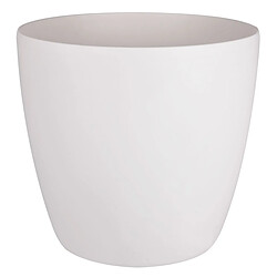 ELHO Cache Pot Rond avec Roulettes Brussels 40 cm Blanc