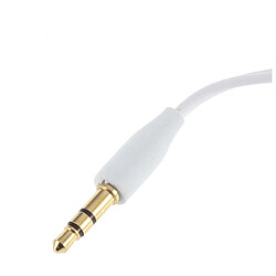 Cable Adaptateur dédoubleur prise jack 3.5 mm mâle femelle Audio Couleur Blanc - Visiodirect -