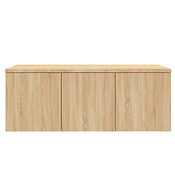 Maison Chic Meuble TV scandinave - Banc TV pour salon Chêne sonoma 80x34x30 cm Aggloméré -MN71925 pas cher