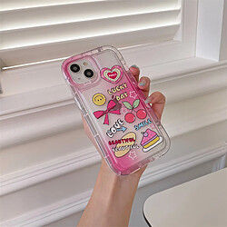 GUPBOO Étui pour iPhone11 Smudge hot girl style cerise personnalité étui pour téléphone portable transparent