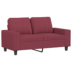 Avis vidaXL Ensemble de canapés 3 pcs rouge bordeaux tissu