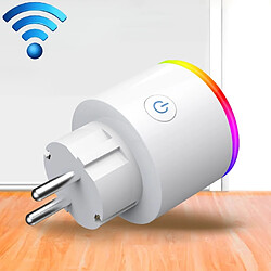 Wewoo Prise Electrique Connectée 15A WiFi UE Plug Power Adapter Statistiques de l'électricité APP Minuterie Télécommande Smart Socket, avec Alexa & Google Accueil & Couleurs RVB LED Lumière, AC 100-250V