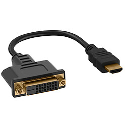 Avizar Adaptateur Vidéo 30cm HDMI mâle vers DVI femelle, Full HD 1080p