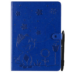 Etui en PU motif chat et abeille bleu pour votre iPad mini (2021)