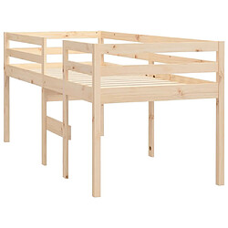 Avis vidaXL Lit haut sans matelas 75x190 cm bois de pin massif