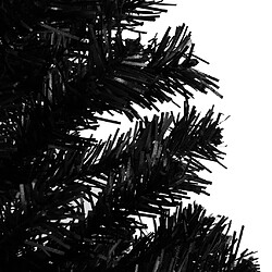 Avis vidaXL Arbre de Noël artificiel pré-éclairé et boules noir 150 cm PVC