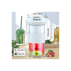 Mini blender portable Zuccie BC9702G-White BLANC