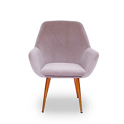 Meubler Design Fauteuil scandinave BAOBA velours - Velours Taupe