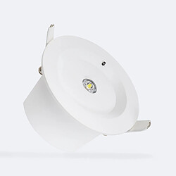 Avis Ledkia Éclairage de Secours LED Encastrable 120lm Non Permanent Rond Coupe Ø95 mm 2 W