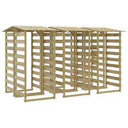 vidaXL Pergolas avec toits 6 pcs 100x90x200 cm Bois de pin imprégné