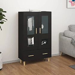 vidaXL Buffet haut noir 70x31x115 cm bois d'ingénierie