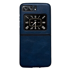 Coque en TPU + PU anti-rayures pour Motorola Moto Razr 2022 5G - bleu