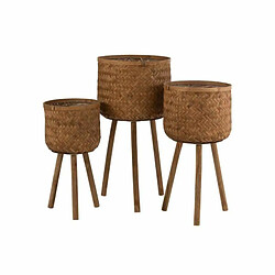 Paris Prix Lot de 3 Cache-Pots sur Pied Trépied 75cm Naturel