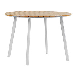 Beliani Table de jardin Matériaux synthétiques Bois clair CAVOLI