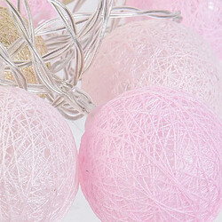 Acheter Home Deco Light Guirlande lumineuse boules colorées 20 LED 3,72 m rose, doré.