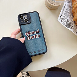 GUPBOO Étui pour iPhone13 Étui de téléphone portable de personnalité de lettre de denim simple style Hong Kong doux