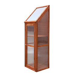 Serre de Jardin Gardiun Wooden III 41x35x132 cm en Bois et Polycarbonate