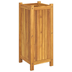 Acheter vidaXL Jardinière avec doublure 31x31x75 cm bois massif d'acacia