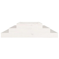 Avis vidaXL Jardinière Blanc 110x110x27 cm Bois massif de pin